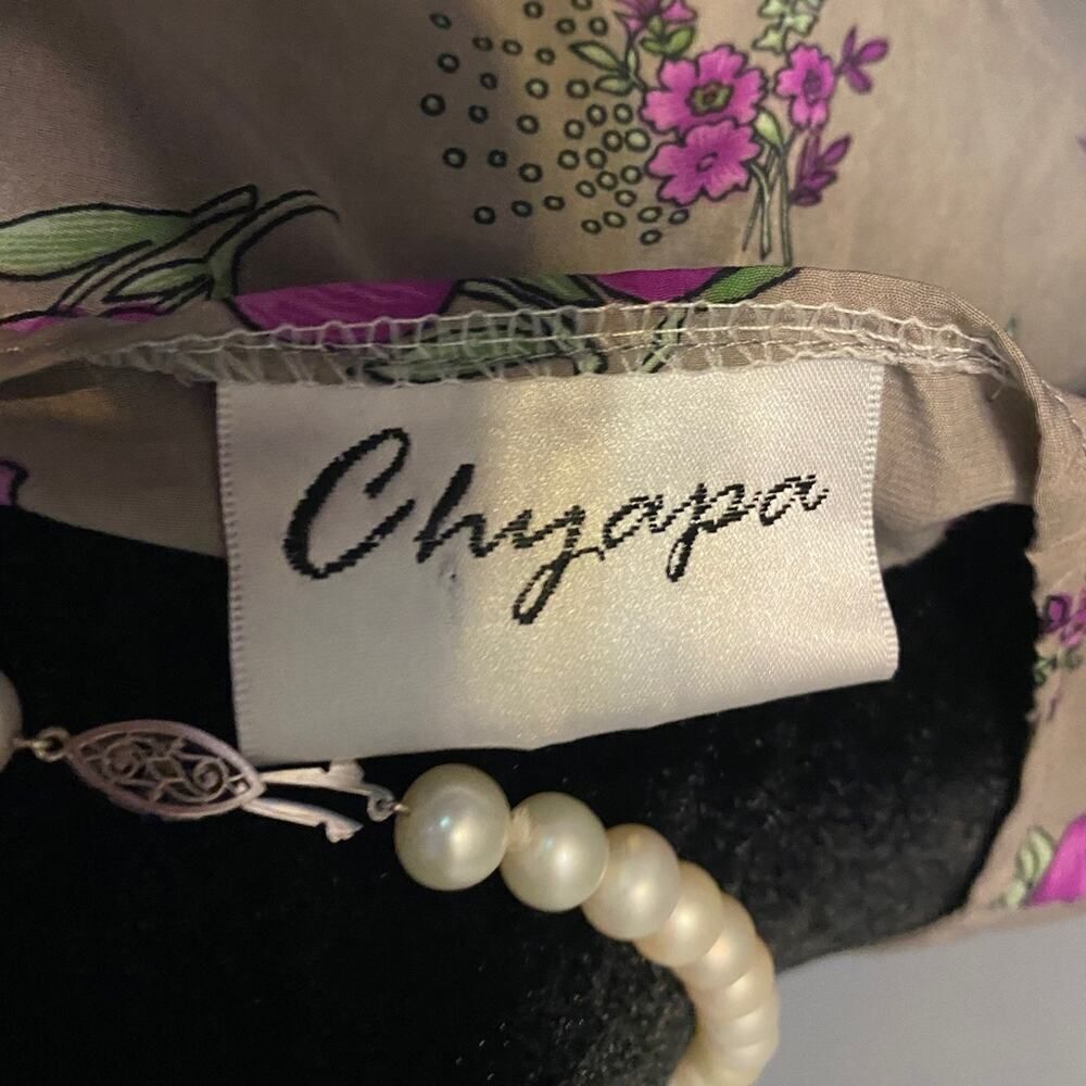 Cottagecore Chyapa Dress Plums Floral Pattern Fruit Spring Dress — Sz 4 - Picture 7 of 10